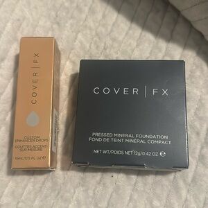 Cover FX custom enhancer  halo drops and pressed mineral foundation N70 bundle